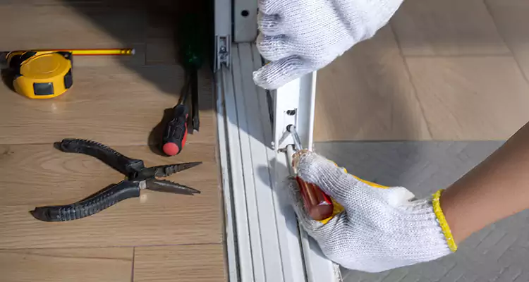 Backyard Sliding Door Track Repair in Miramar, FL